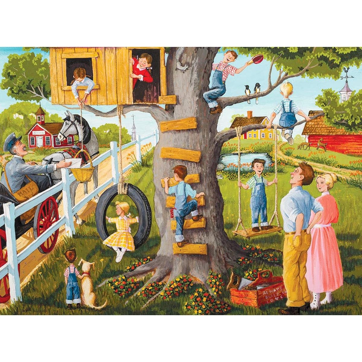 Bits and Pieces - Tree House 500 Piece Jigsaw Puzzle for Adults - Each Puzzle Size 18" x 24" - 500 Piece Jigsaw Puzzle Artist Joseph Holodook