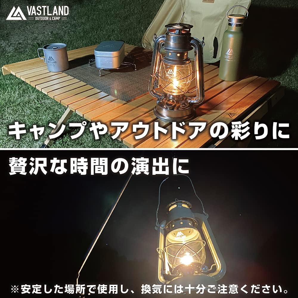 VASTLAND Lantern Oil Lantern M Bronze Camping Outdoor Goods with Refill