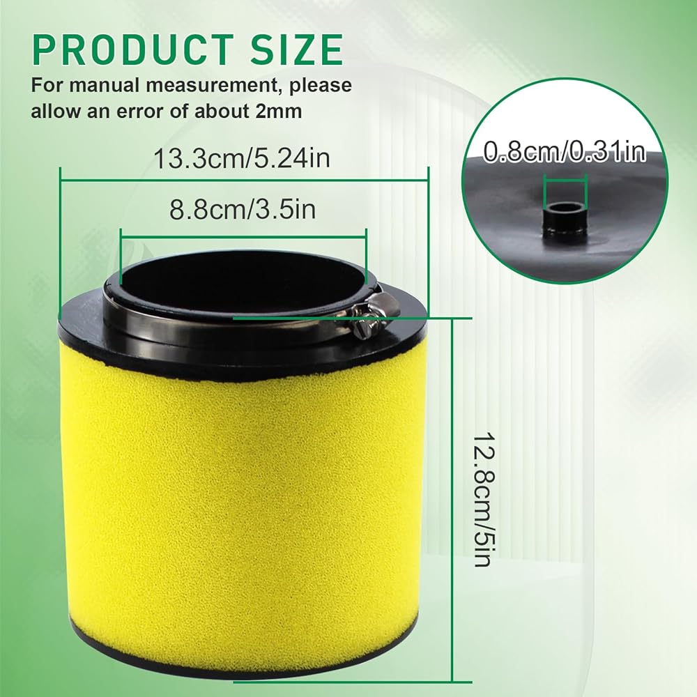 Cyleto 17254-HN1-000 Air Filter Compatible with Honda TRX400EX TRX500FA TRX650FA TRX400X TRX500FM TRX500FPE TRX500FPM TRX500FE