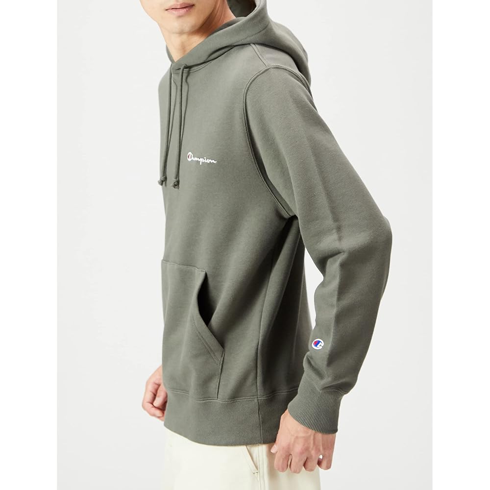 [Champion] Hoodie Sweatshirt Sweatshirt Long Sleeve Fleece Script Logo Embroidery Hooded Sweatshirt Custom Made Basic C8-W128Z Men's