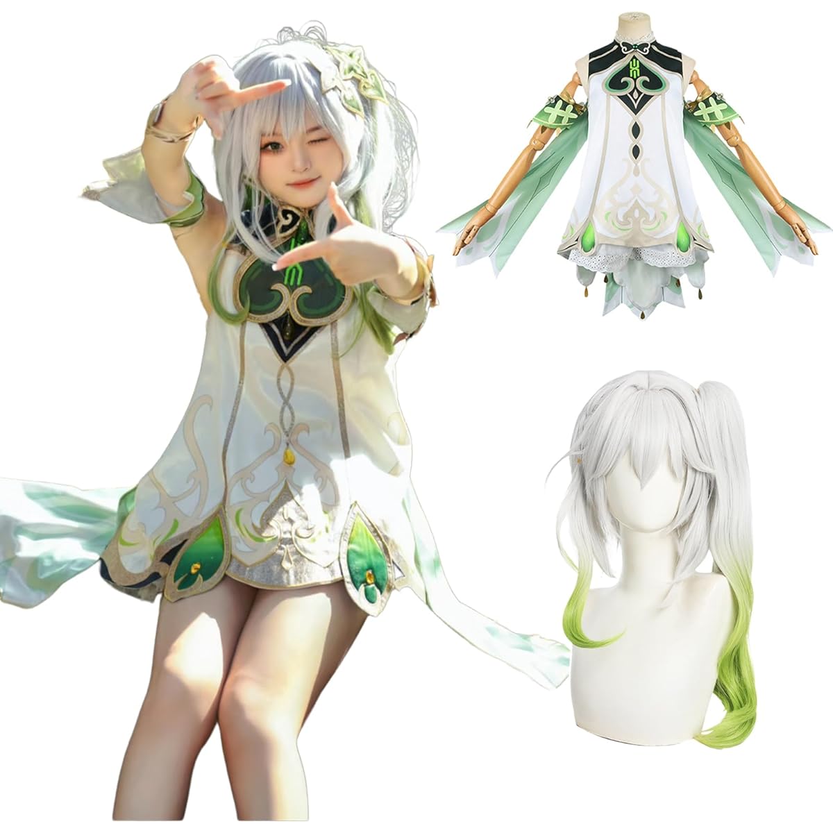 [NOKIJP] Genshin Impact Child Cosplay Costume with Wig Naheeda Yoyo Klee Cosplay