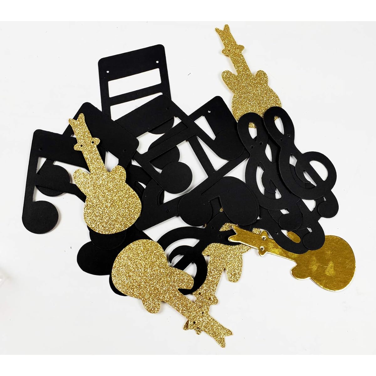 Music Party Decorations Music Note Decorations Music Note Garland Black Gold Treble Clef Garland Music Party Banner Music Birthday Black Gold Music Theme Party Rock Star Birthday Rock n Roll Party