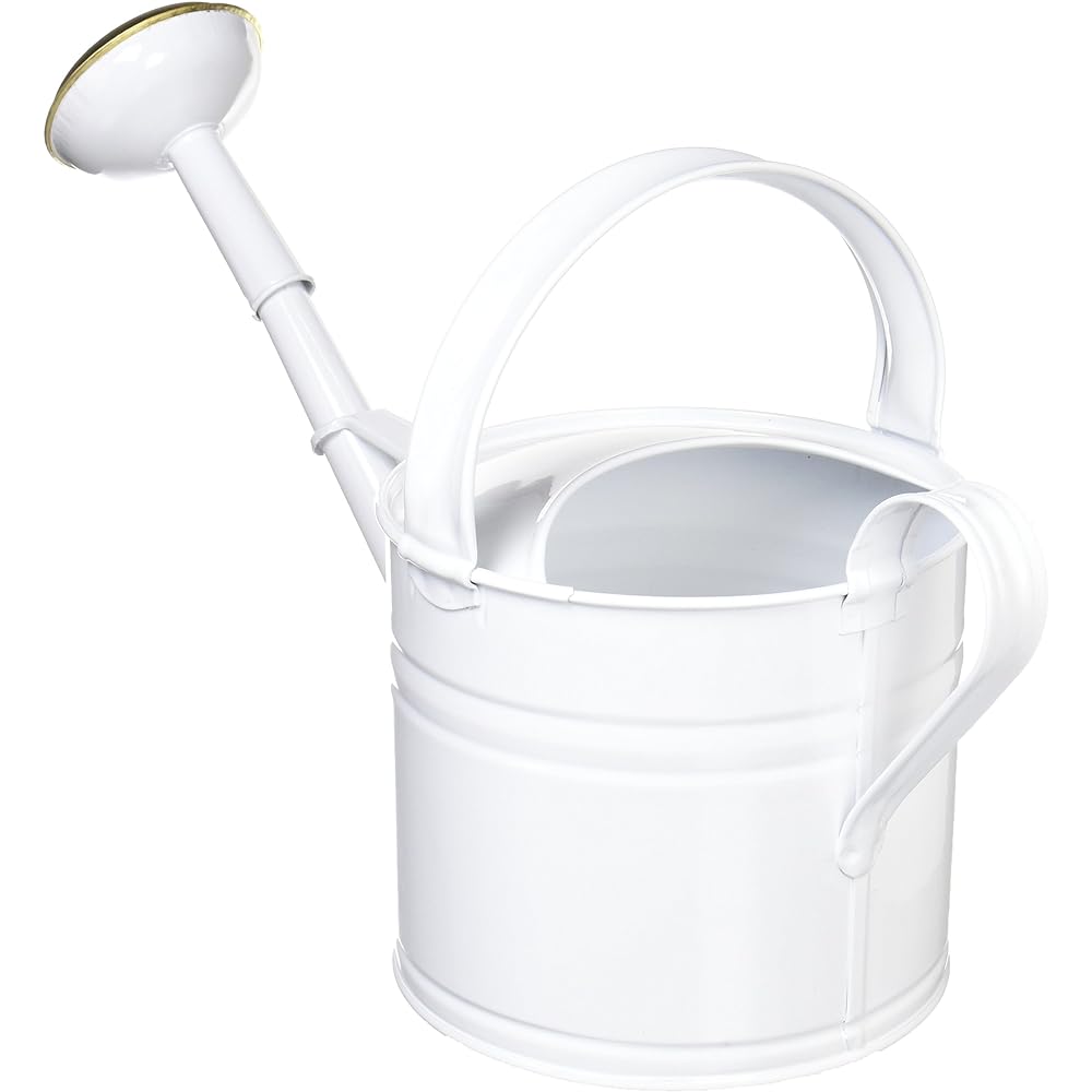 Hanagokoro Watering Can Tin Watering Can 4L White