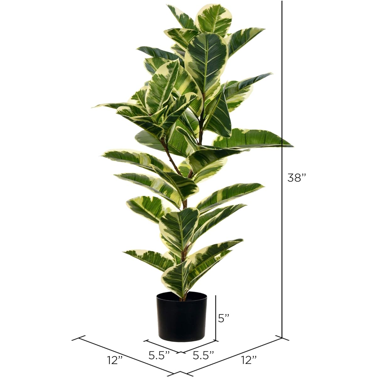 Vickerman Oak Everyday Potted Tree, 38.6", Green