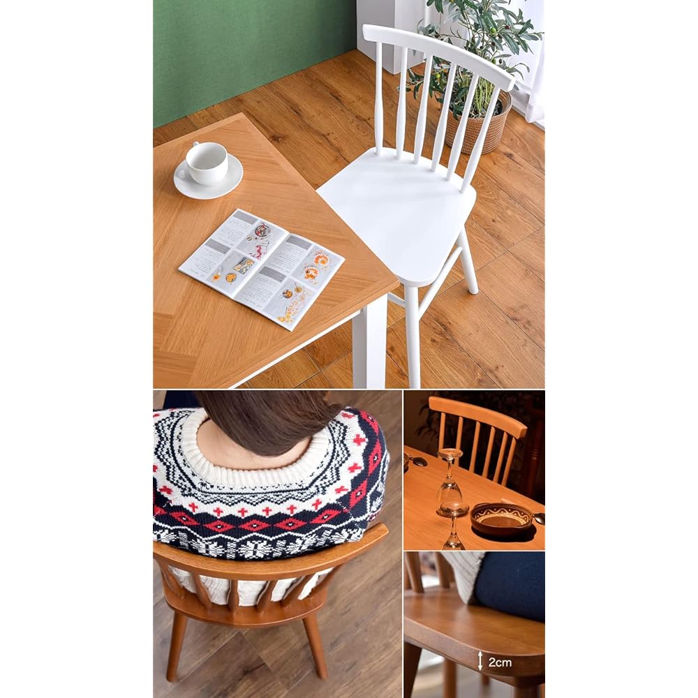 Gen of Tansu Dining Chair Set of 2 Windsor Chair Comb Back Natural x 2 49600011 07 (77152)