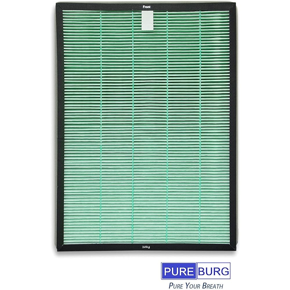 PUREBURG Replacement Filter Set Compatible with Rabbit Air BioGS 2.0 (SPA-625J) Air Purifier, Product Number GS2J-KIT, True HEPA Filter Activated Carbon Odor Filter Set, PM2.5 Odor Smoke Volatile Organic Compounds VOCs Elimination