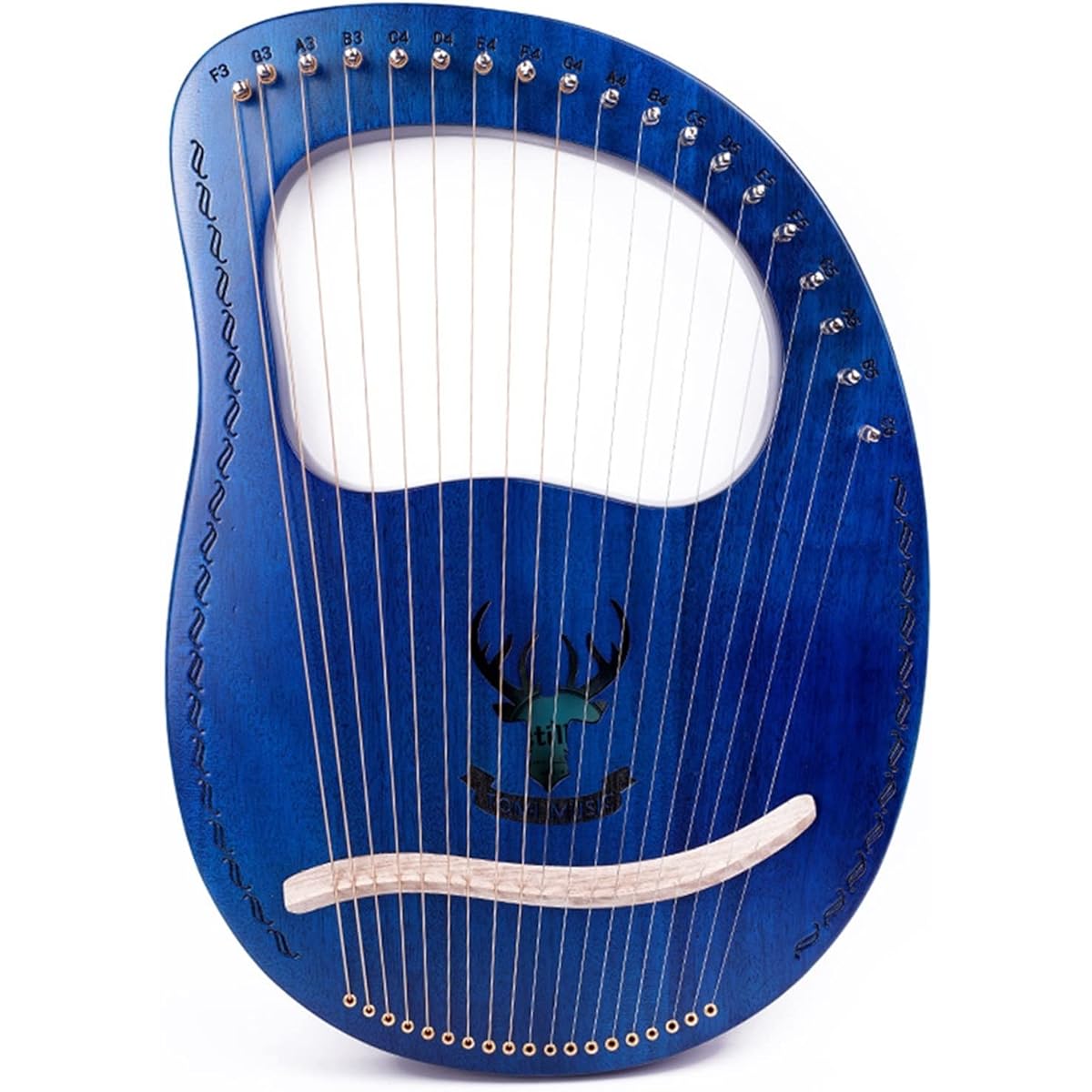 WowZza Wooden Lyra Harp 19 String Piano Small Harp for Beginners Little Piano Small Instrument Portable and Easy to Learn