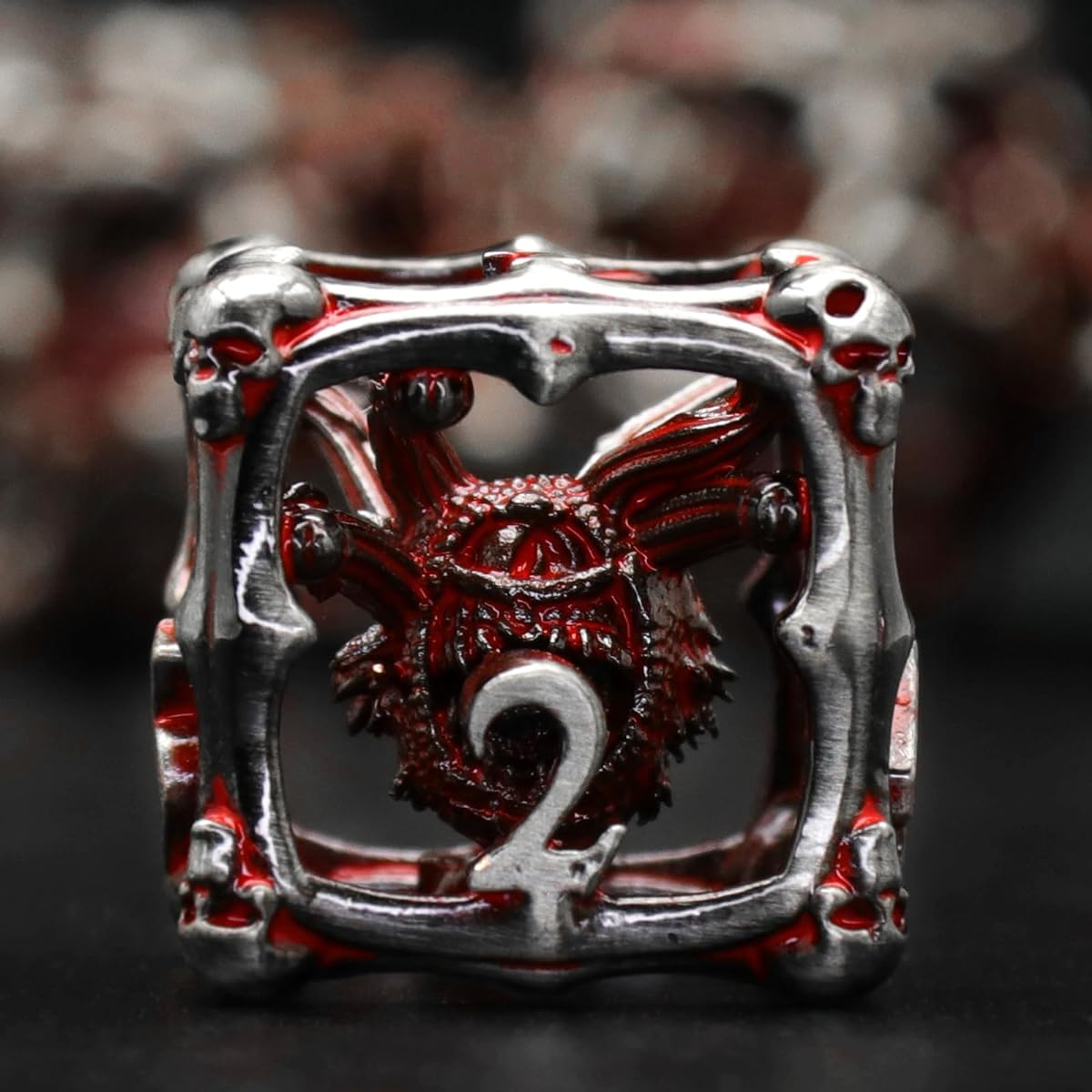 Beholder Dice Set DND Dragon Eye Dice ZHOORQI 7 Piece Polyhedral Dice Dungeons & Dragons Dice RPG Dice Eye Monster D&D Dice Gift (Eye Blood Red)