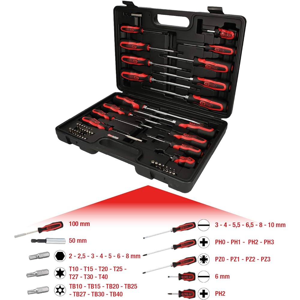 KS TOOLS ERGOTORQUEplus screwdriver and bit set 39 pcs 159.0100