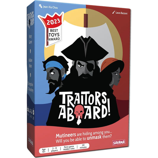 Traitor Aboard: Award-Winning Secret Identity Party Game - Strategy, Cooperation, Deception, Betrayal | 3+ Players | Family Board Game | Family Card Game | Best Game Night Game