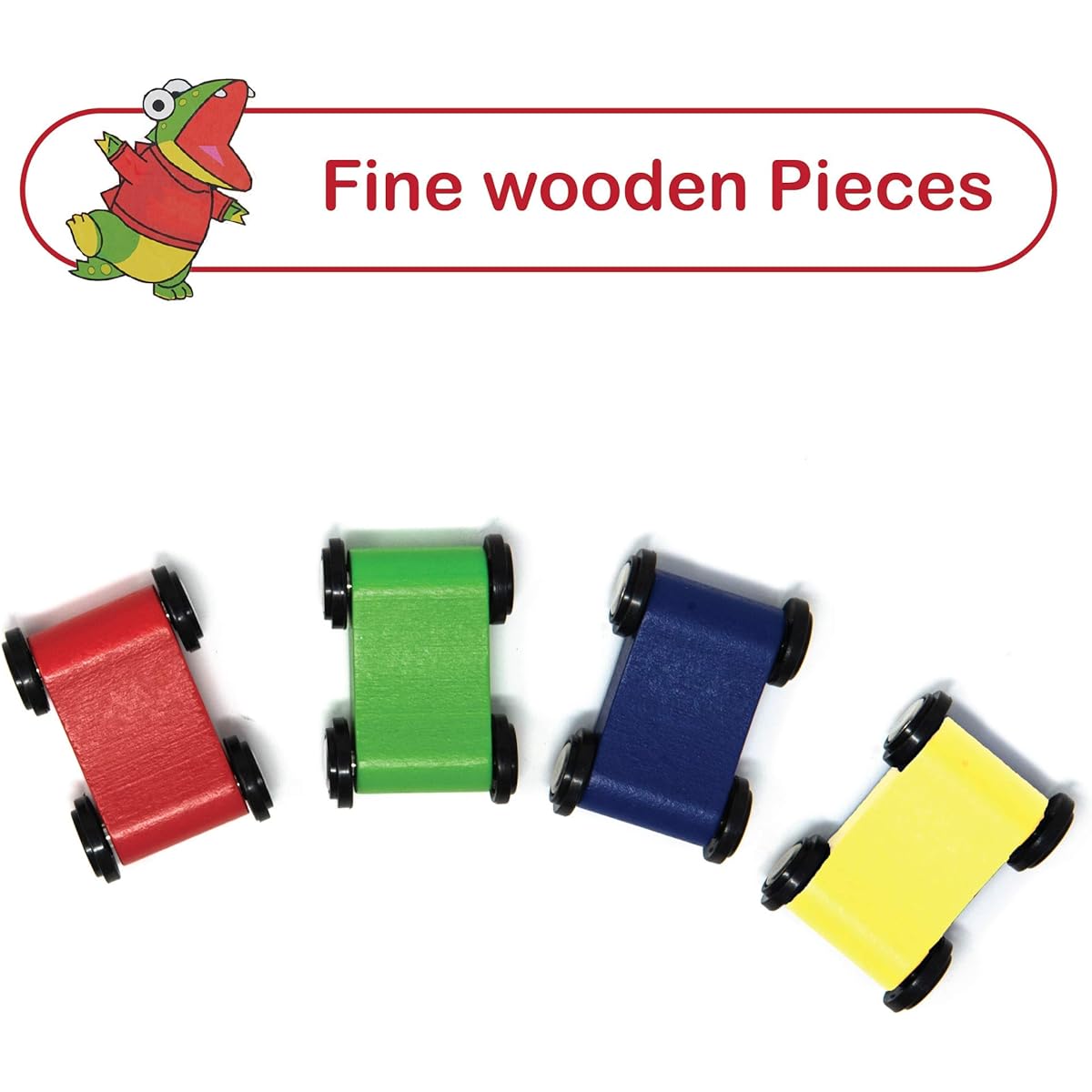 Ryan's World Kids' Favorite Ryan's World - Slope Racer - Wooden Car Race Track with 4 Wooden Race Cars