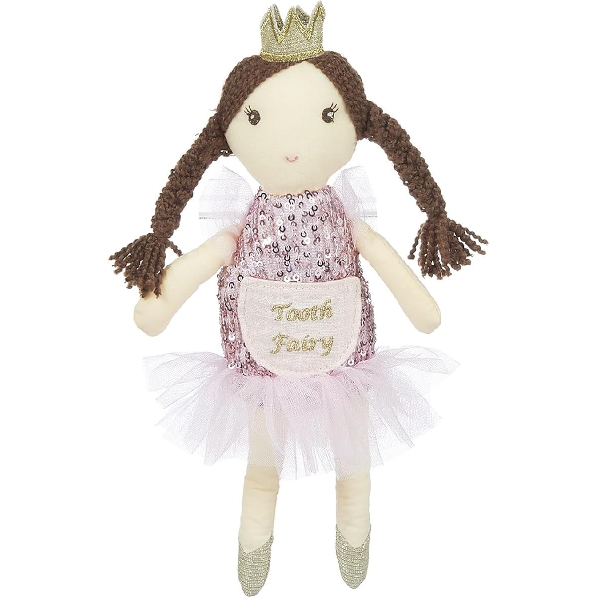 Cleverlane Market Tooth Fairy Gift Set Princess Teeth Fairy Pillow Plush Toy Fancy Nancy and Tooth Book with Certificate Card