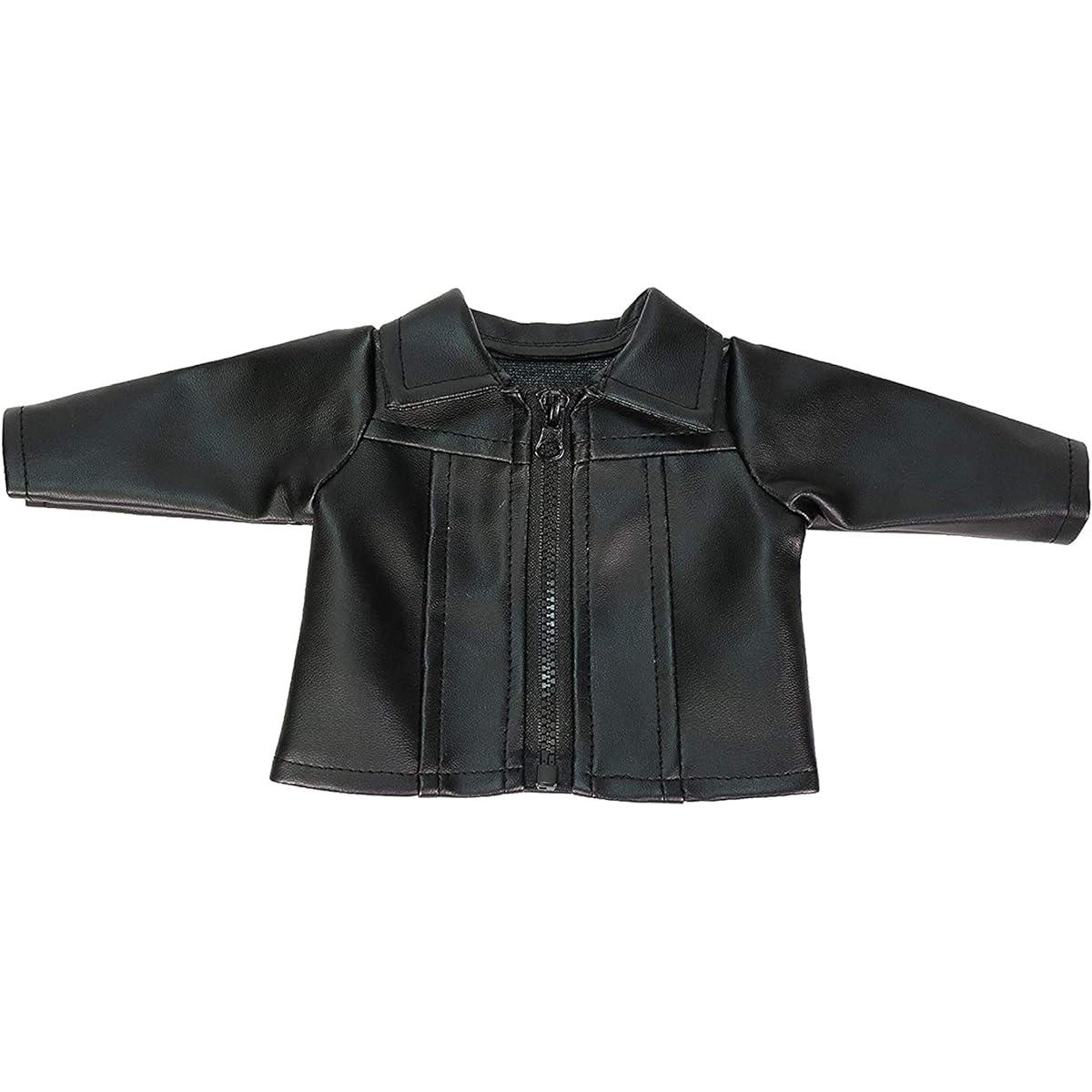 Black Leather Jacket Fits 46cm American Girl Dolls, Madame Alexander, Our Generation, etc. 46cm Doll Clothes