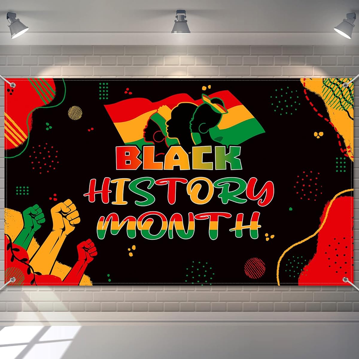 Black History Backdrop Banner Black History Month Backdrop African Black History Indoor Outdoor Party Wall Backdrop American Celebrities Indoor Outdoor Party Wall Backdrop 72.83 x 43.31 Inch
