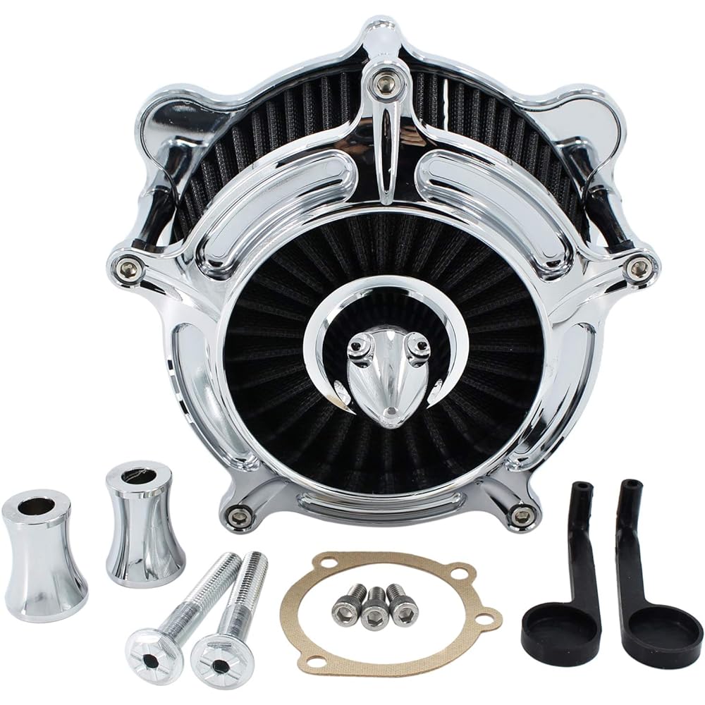 Air Cleaner Intake Filter System Turbine Spike Chrome Touring Road King Street Glide 93-2007 Dyna FXR Softail FXST FXSB FXDL