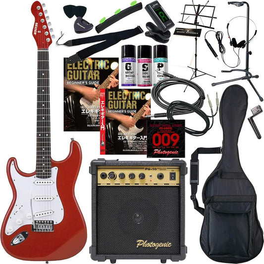 SELDER Electric Guitar Stratocaster Type Sakura Musical Instruments Original ST-23LH/MRD Beginner Introductory 20-piece Set Lefty For Left-handed