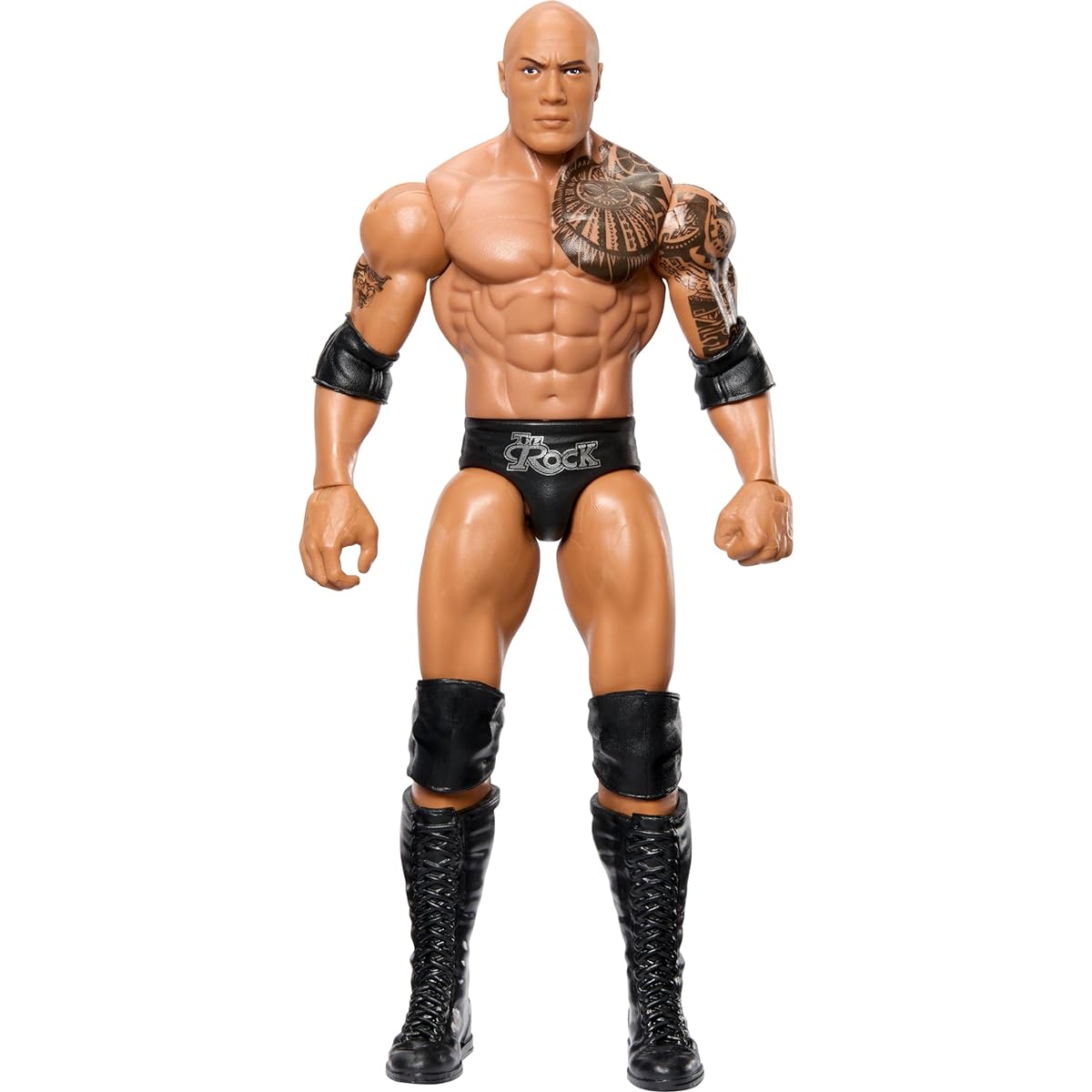 Mattel WWE Basic Action Figure 6" Collectible The Rock 10 Articulation Points & Lifelike, HTW15