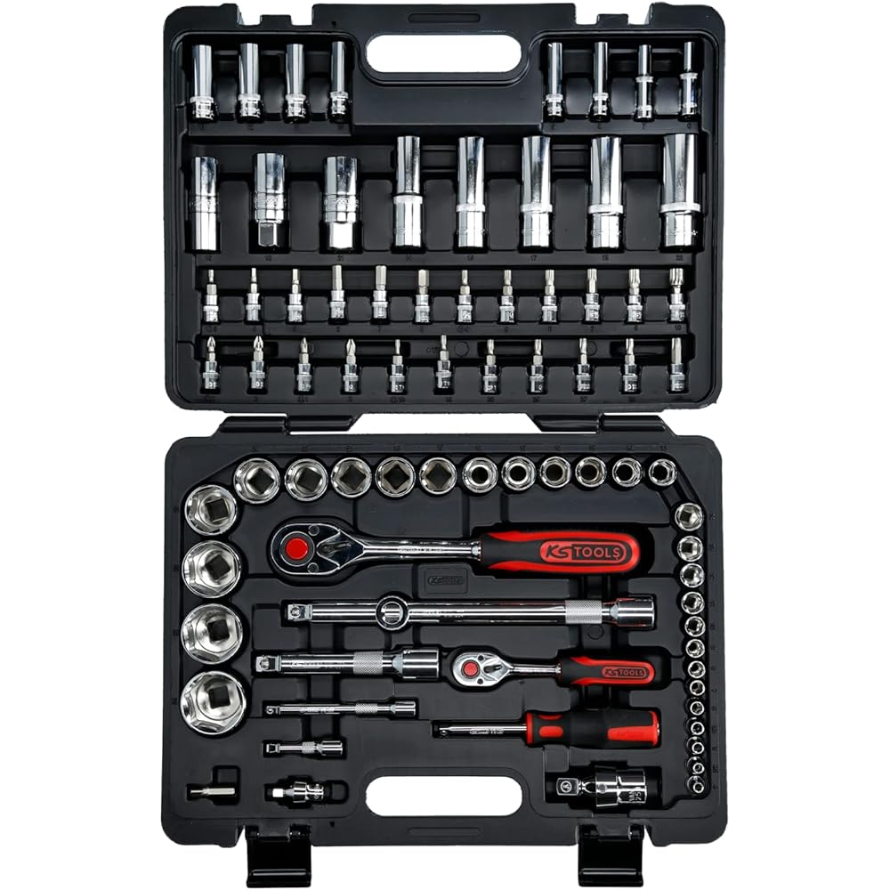 KS TOOLS 1/4"+1/2" CHROMEplus Socket set 78 pcs 918.0678