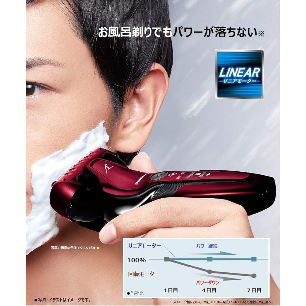 Panasonic Ram Dash Men's Shaver 3 Blades Bath Shaving Black ES-CST6R-K