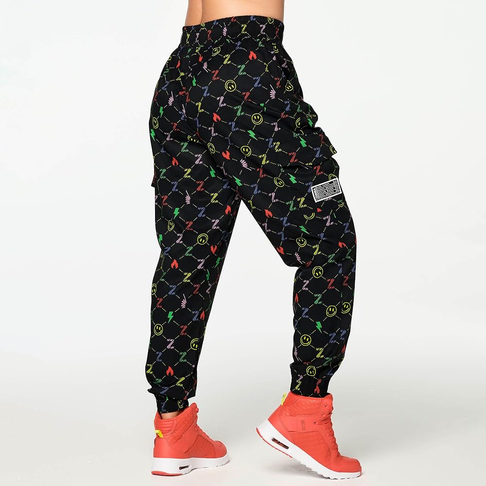 [ZUMBA WEAR] Track Pants High Waist Fitness Print Pattern Z1B000217