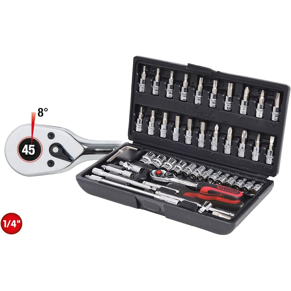 KS TOOLS 1/4" CHROME+Socket Set 48 pcs 918.0648