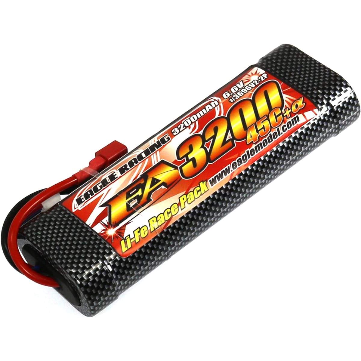 Li-Fe battery EA3200/6.6V 45C+α 2P/hard shot gun tube [#3696V2U-2P] [Eagle model]