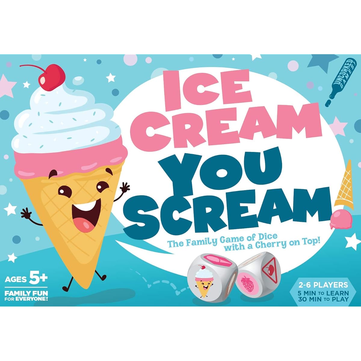 UNCORKED!Game Shout Ice Cream!Family Dice Game!Kids Game Night, Party Game, Gift!