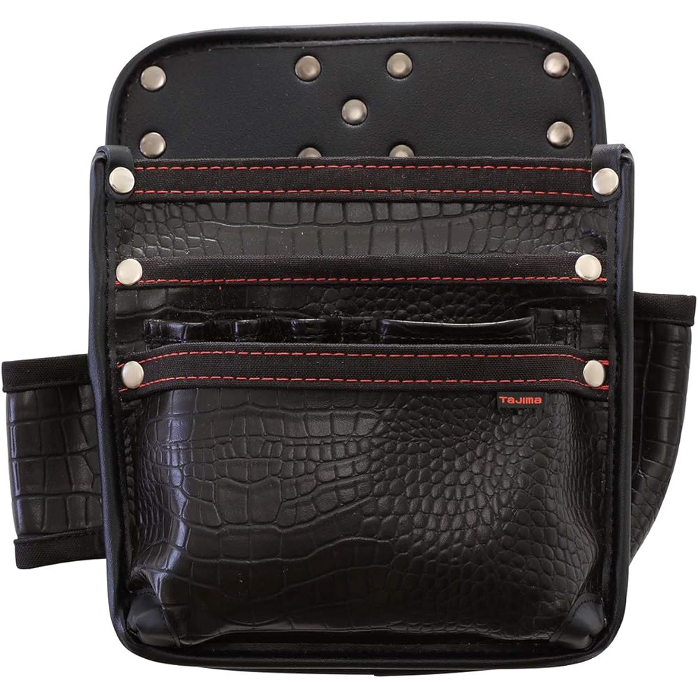 Tajima Sef System Detachable Waist Bag, Croco, 3 Tier Nail Bags, High Strength, Flexible, Highly Durable Synthetic Leather SFKBG-KG3L Easy to put on and take off Can be attached to a belt later Easy to rearrange waist tools Select and attach only the too