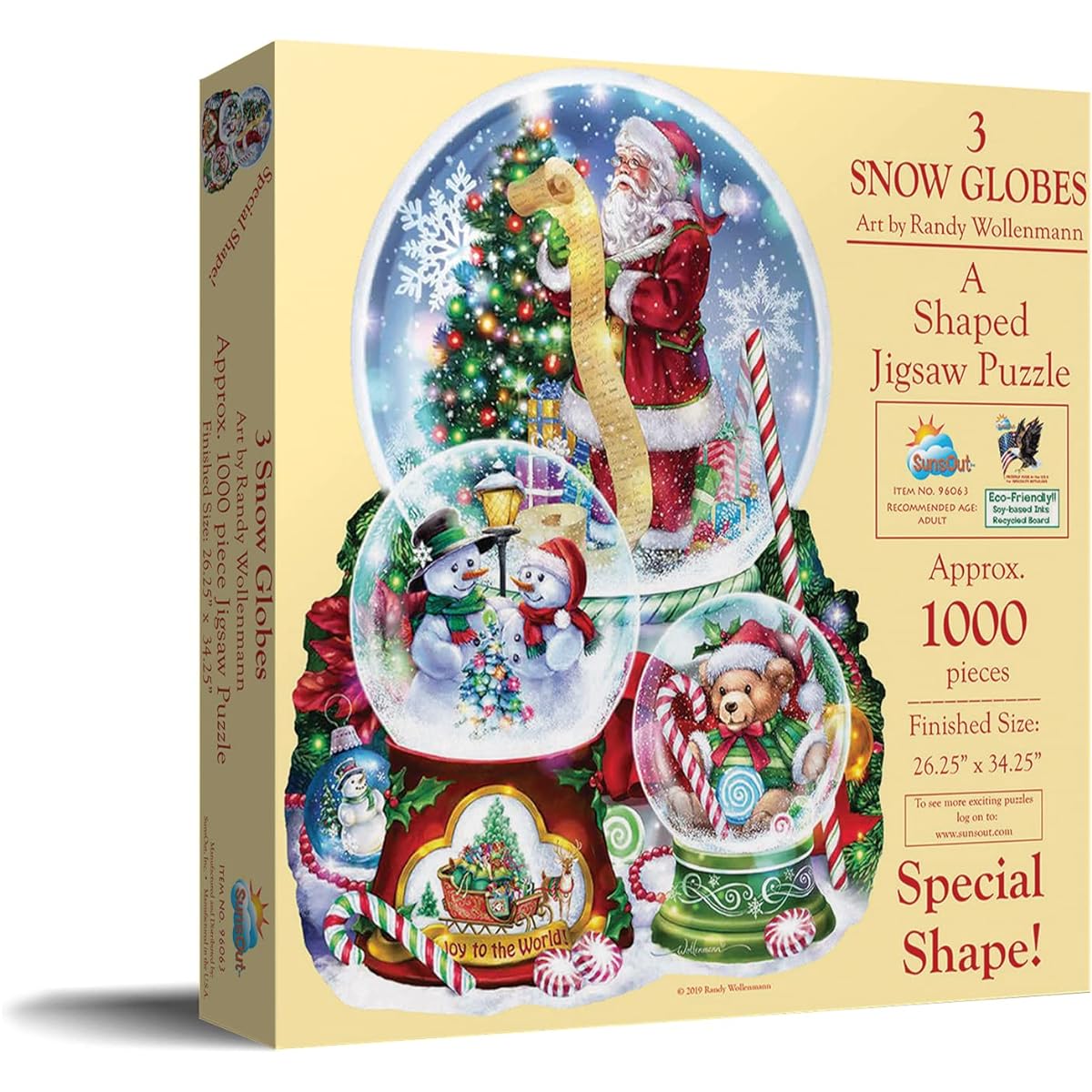 SUNSOUT INC Snow Globe 1000 Piece Special Shape Jigsaw Puzzle