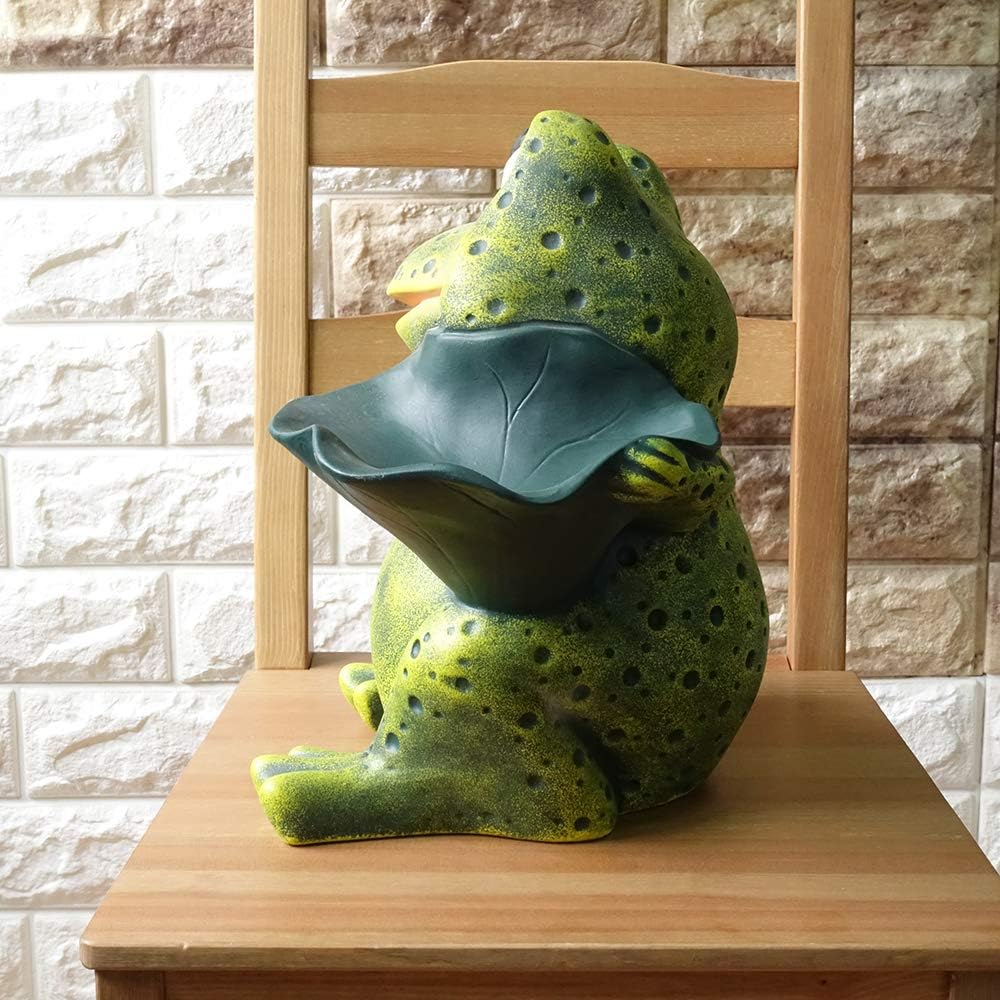 Portuguese Ornament Terracotta Unglazed Pottery Frog Figurine Maido Frog 34cm pto-1377g