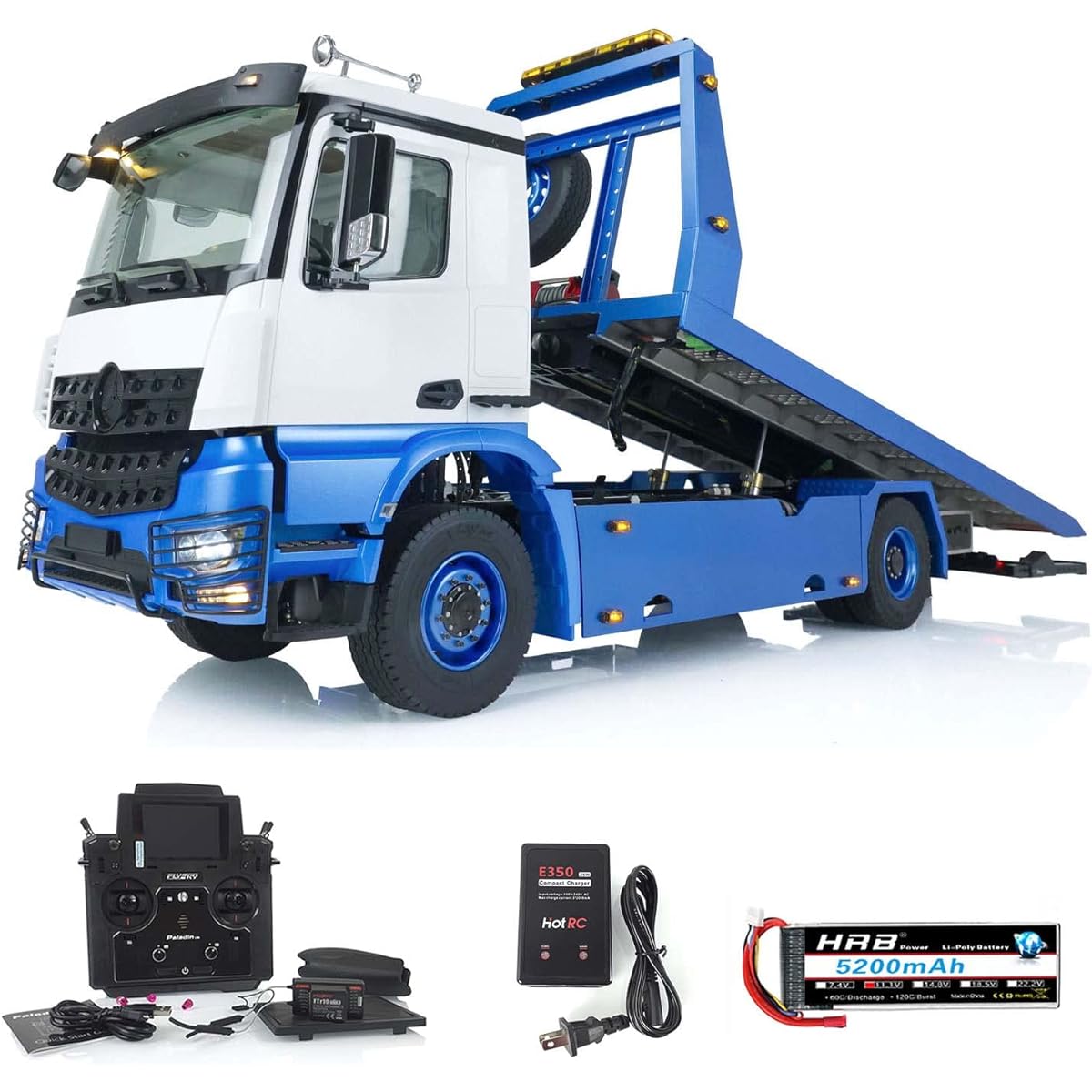1/14 JDM 196 RC Hydraulic Flatbed Tow Truck Tow Recovery Vehicle for Adults