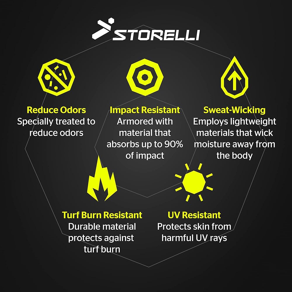 Storelli Uni BodyShield Impact Slider, Impact Protection, Sweat Wicking, UV Resistant Athletic Undershorts for Soccer & Heavy Duty Sports, Black XL