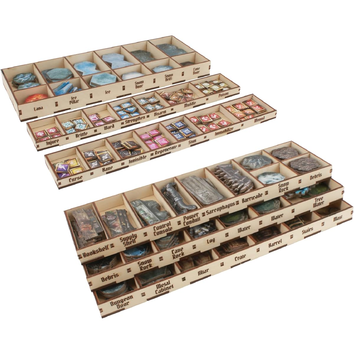 Game Organizer Compatible with Frosthaven (Monster Tray Version)