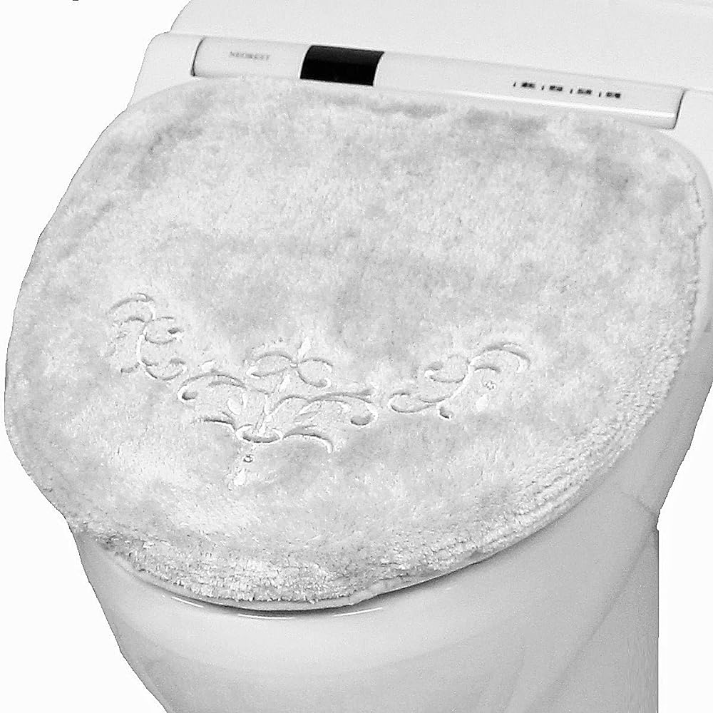 Senko NYNAS Shanti Toilet Lid Cover, Silver Gray, Multi-type with Adsorption Sheet, Rhinestones Included 17797