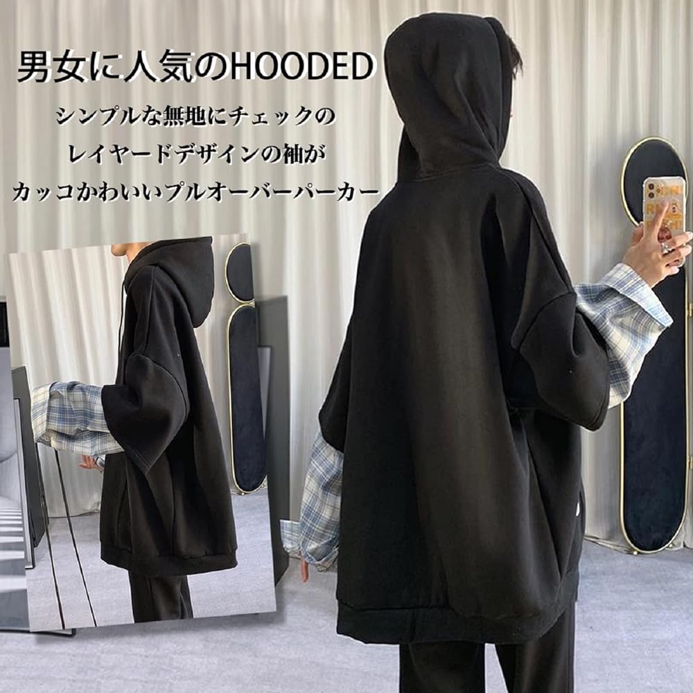 [NEKORA] Parka Men's Long Sleeve Pullover Tops Sweatshirt Clothes Autumn Winter Spring M-2XL