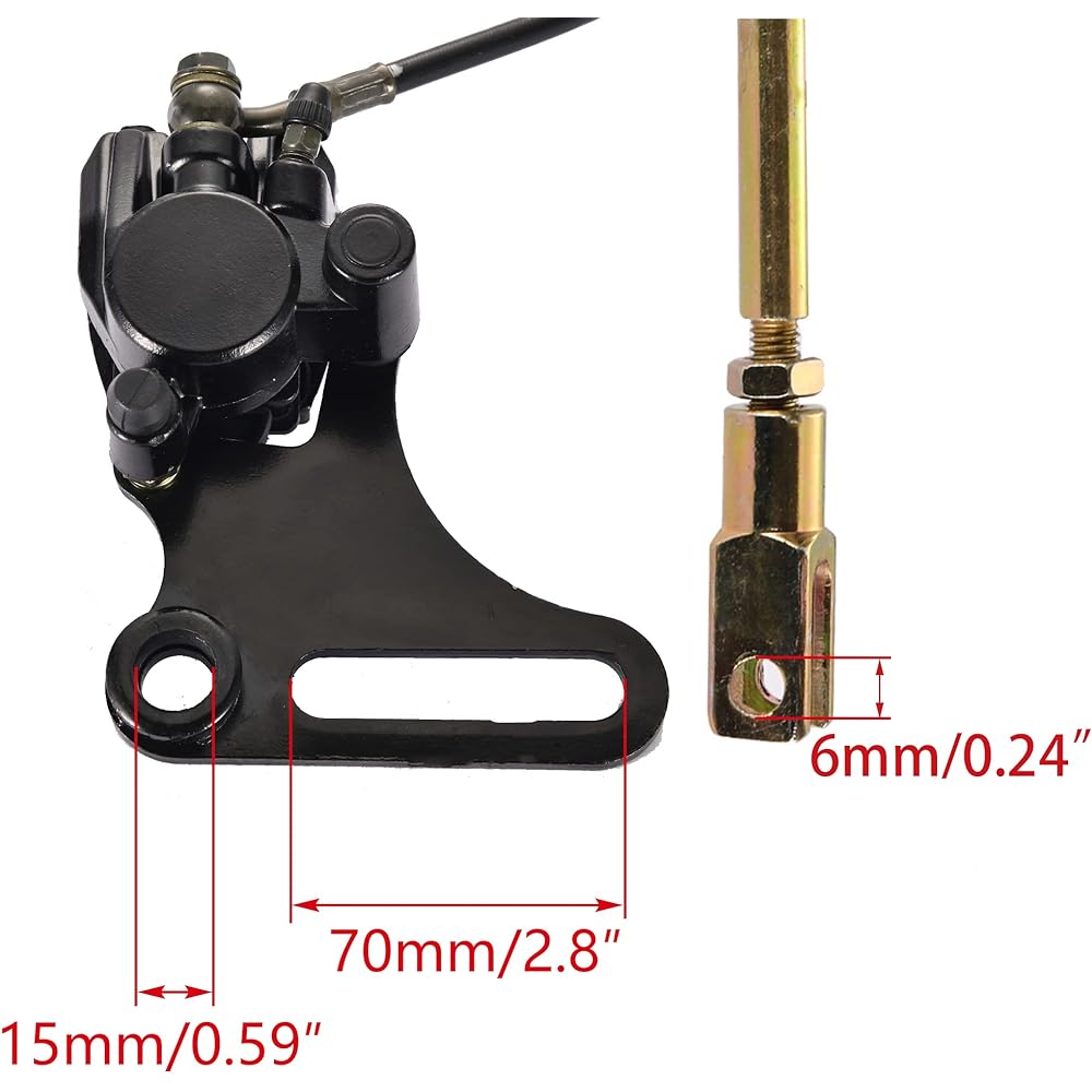 WOOSTAR Rear Brake Master Cylinder Caliper Assembly SSR for 125cc 110cc Pit Dirt Bike Chinese Scooter
