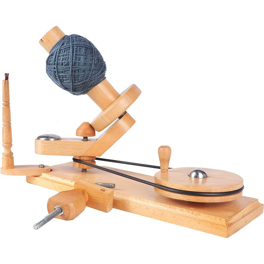 Wooden Yarn Ball Winder | Hand Operated Yarn Winder | Handmade Wooden Yarn Ball Winder for Knitting Crochet - Knitter's Gifts Center Pull Ball Winder (Beechwood)