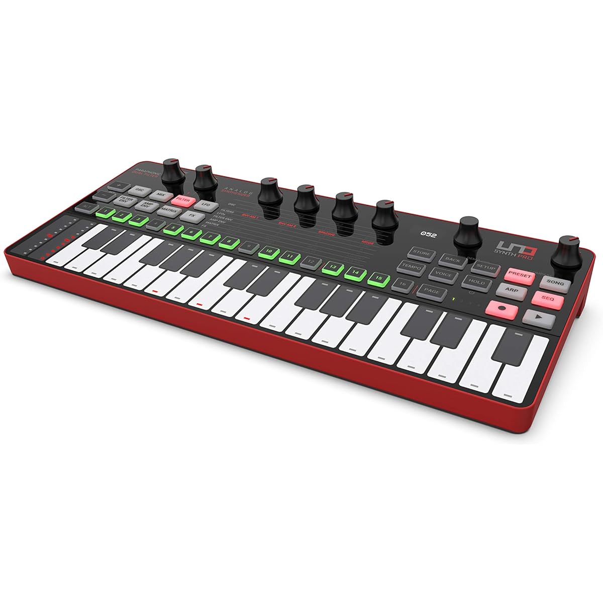 IK Multimedia UNO Synth Pro Desktop Analog Synthesizer 32 Keys Capacitive Keyboard Pitch Strip Modulation Strip Step Sequencer CV [Domestic Genuine Product]