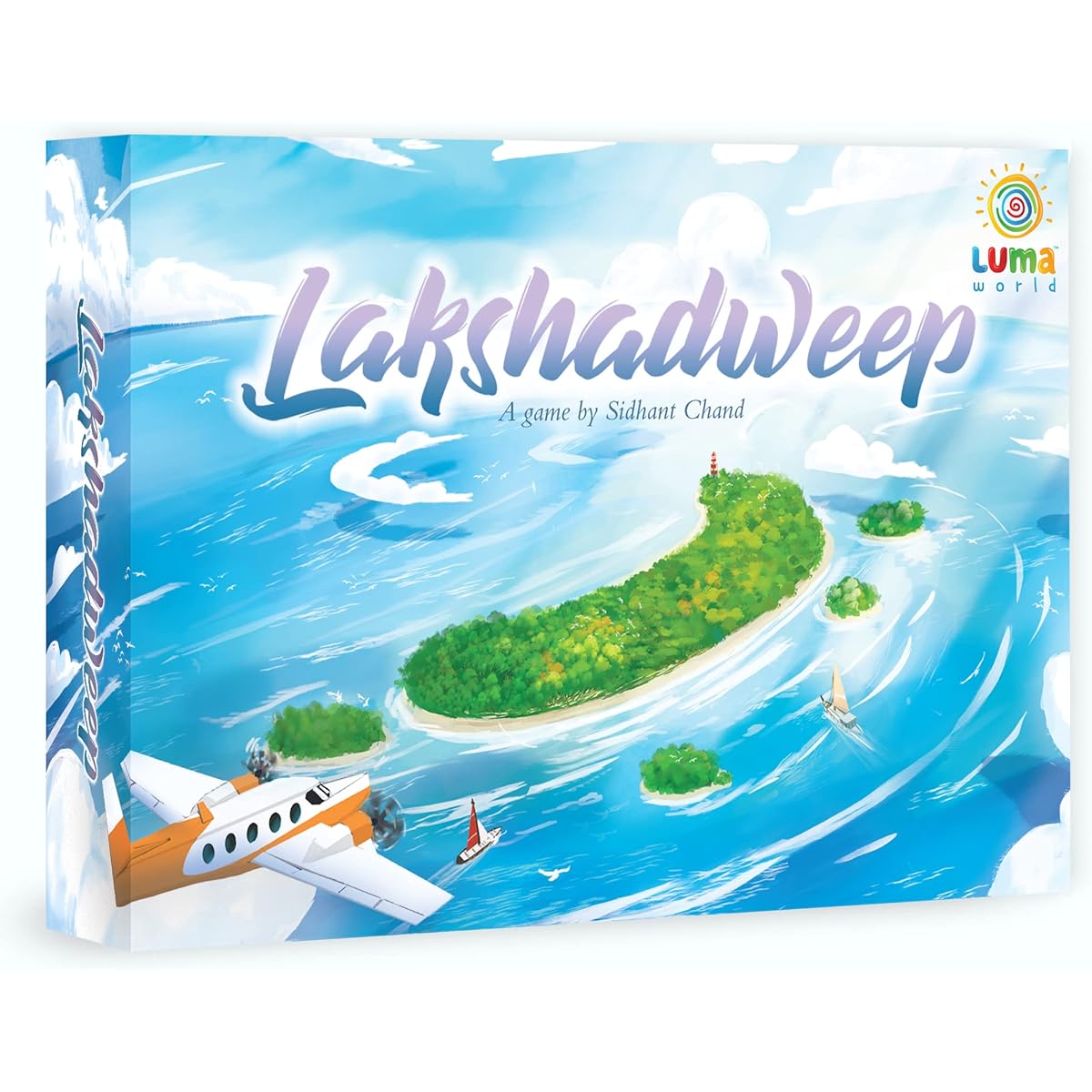 Luma World Lakshadweep 2-Player Strategy Board Game for Hours of Competitive Fun, Tile Placement Tabletop Game for Adults and Family, Advanced Game Expansions Included, Ages 10 and up, 30 minutes