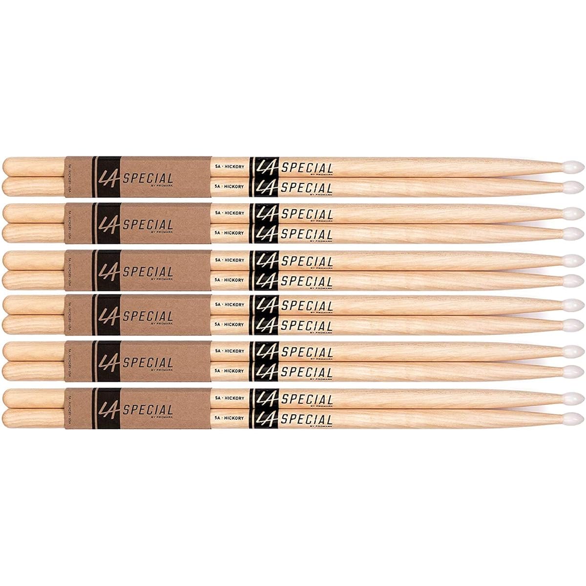 PROMARK Drumsticks LA SPECIAL NylonTip 5A 6 Pair Set LA5AN-6P (406 x 14mm) [Official Japanese Product]