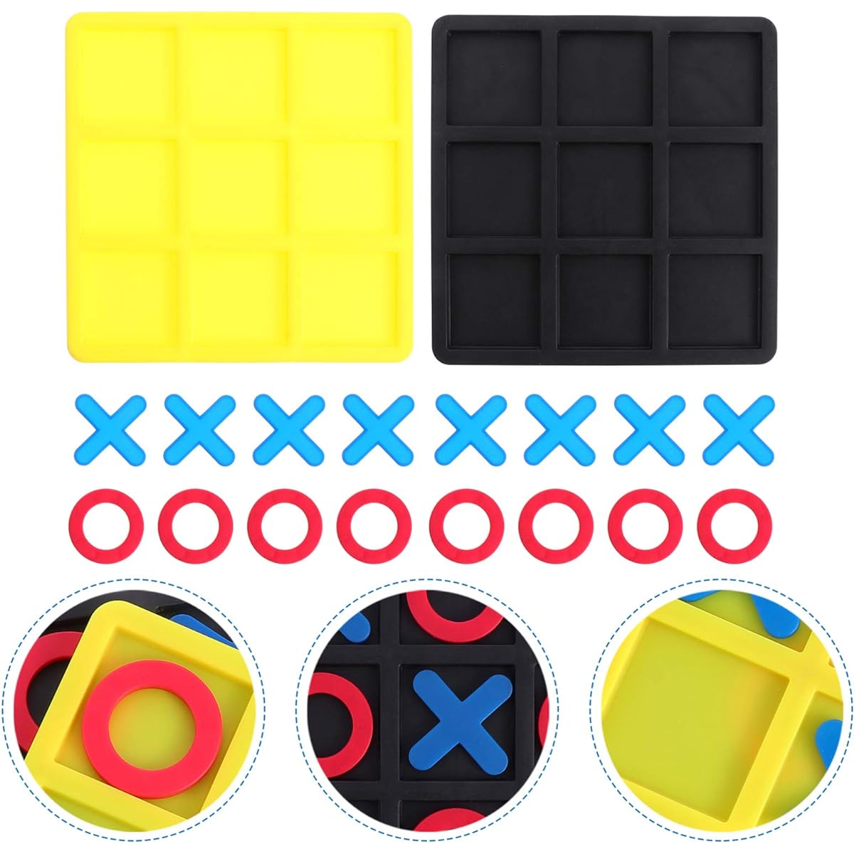 Toddmomy 2 Boxes Tic Tac Toe Game Board Game Strategy Board Game Family Game Night Classic Board Game Tactile Puzzle