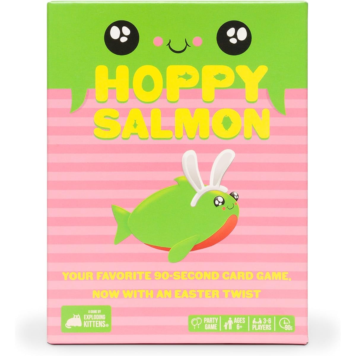 Exploding Kittens Hoppy Salmon - Easter Themed Card Game Family Fun - 3-6 Players, Ages 6+ - 90 Second Quick Rounds.