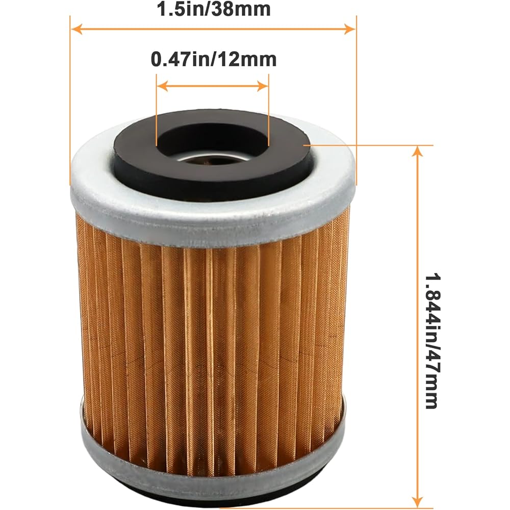 Cyleto Oil Filter for Yamaha YFM350 YFP350 YFM350X Warrior YFM350FW YFM400 Big Bear Wolverine YZ426F YZ250 YZ400F (Pack of 6)