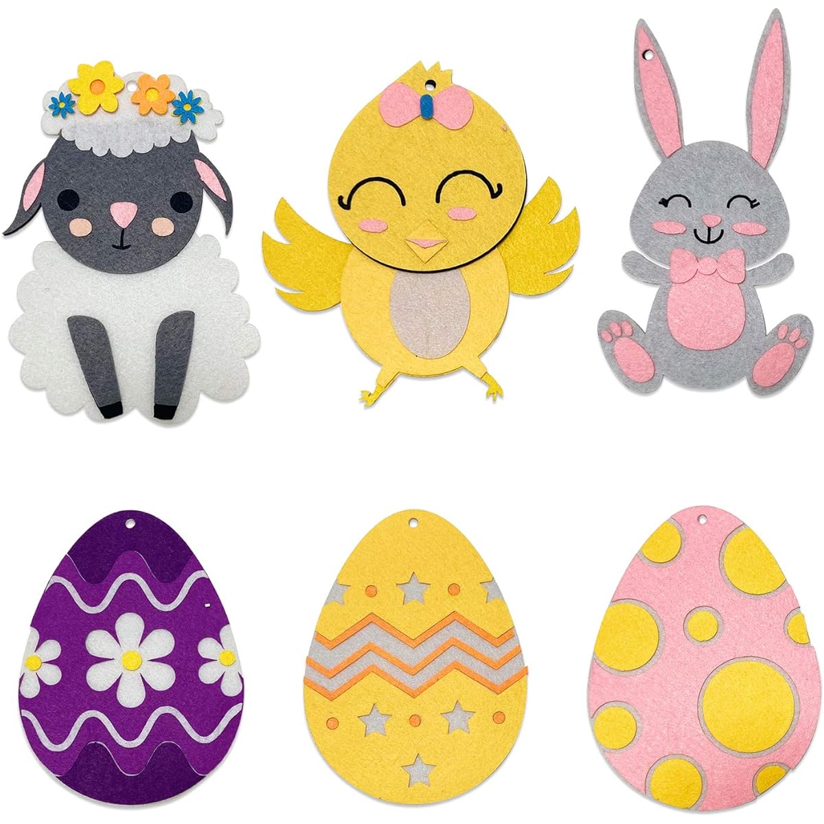 COTXDAG Easter Egg Craft Kit for Kids Bunny Rabbit School Class Activity Party Favors 12pcs