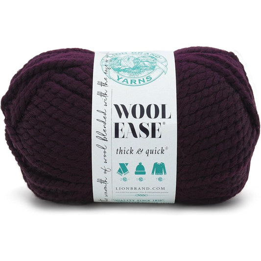 Lion Brand Wool-Ease Thick & Quick Yarn-Eggplant -640-147