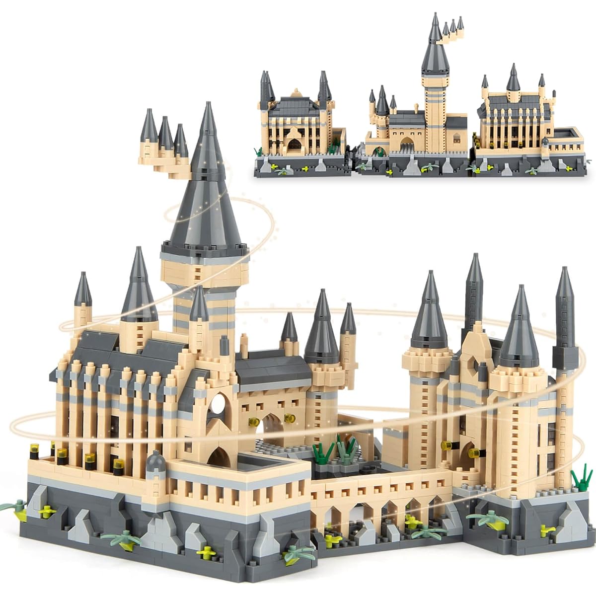 Vziimo Magic Harry Castle Building Set, Creative Architecture Micro Building Blocks Kit, Collectible Harry Model Toys, Gifts for Adults/Kids Ages 14+(2680 Pieces)