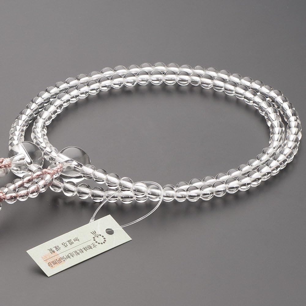 Buddhist altar shop Takita Shoten Prayer beads Nichiren sect genuine rosary [for women] Genuine crystal 8 dimensions Pure silk Hanabon tenbo ◆Kyoto rosary, real rosary, two-ringed rosary, Lotus, official rosary [Published by Takita Shoten, Kyoto rosary m