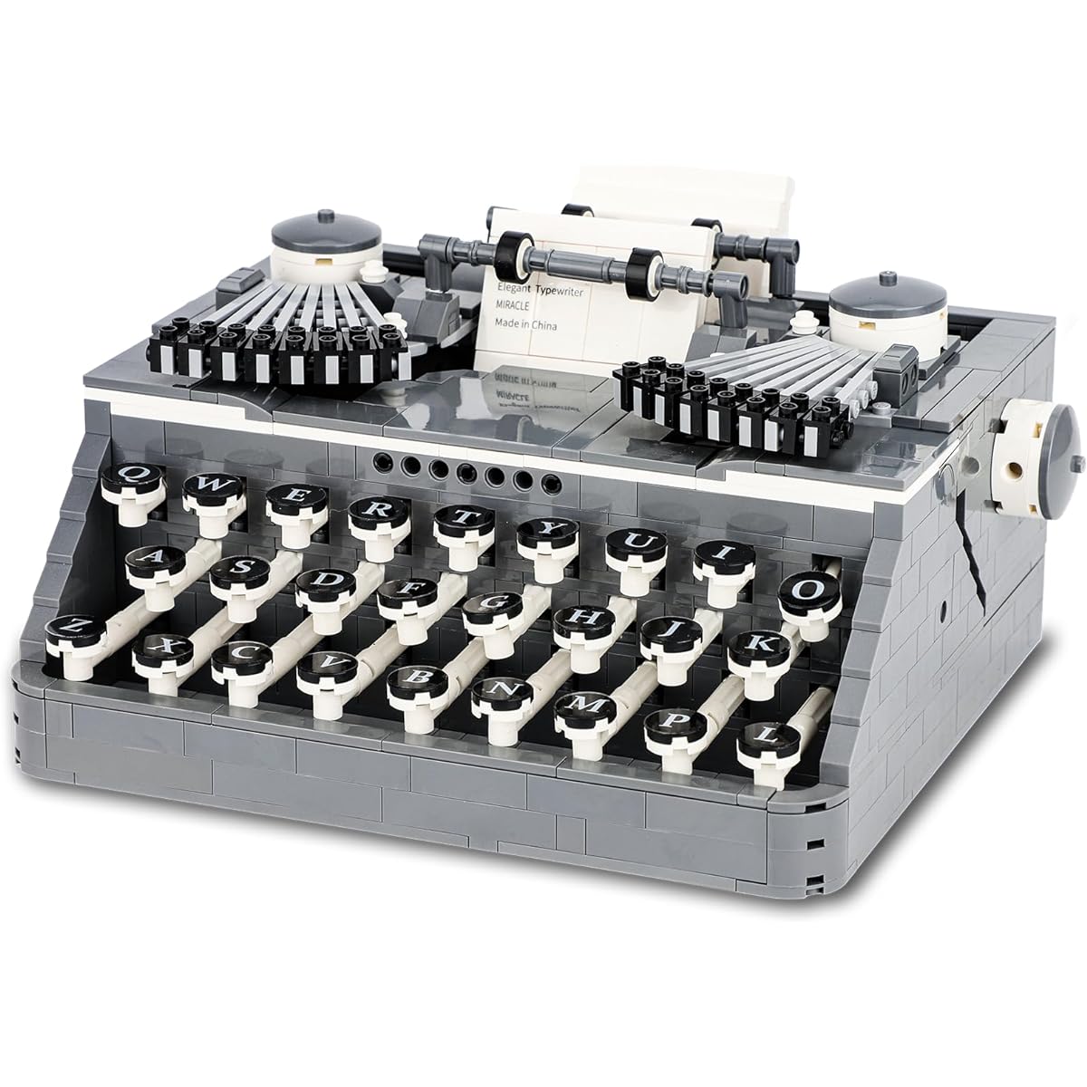 TOY PLAYER Retro Typewriter Building Kit Ideas Collectible Retro Building Set Mini Brick Building Set for Adults