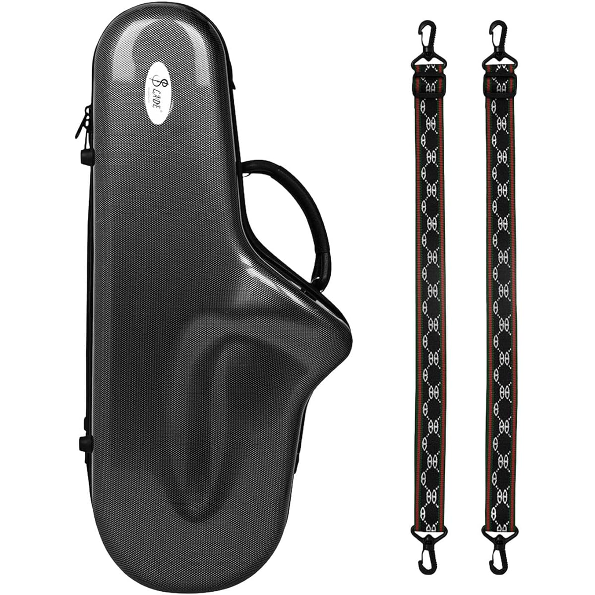 Tachiuwa Alto Saxophone Bag, Saxophone Backpack, Fiberglass Saxophone Gig Bag, Saxophone Carrying Case for Performance, Travel, Exercise, Outdoor, Black