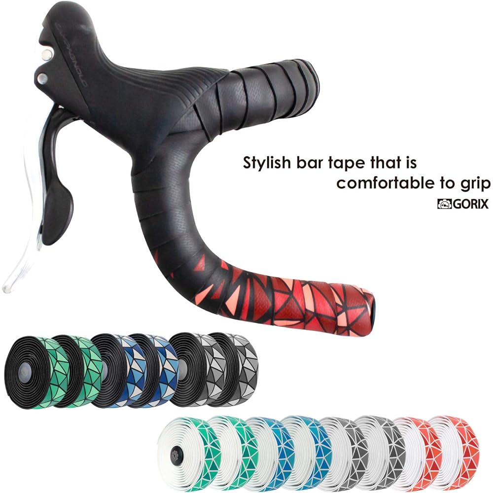 GORIX Road Bike Bar Tape (GX-BARA) Rose Pattern Bicycle Tape Shock Absorption Grip Simple Design